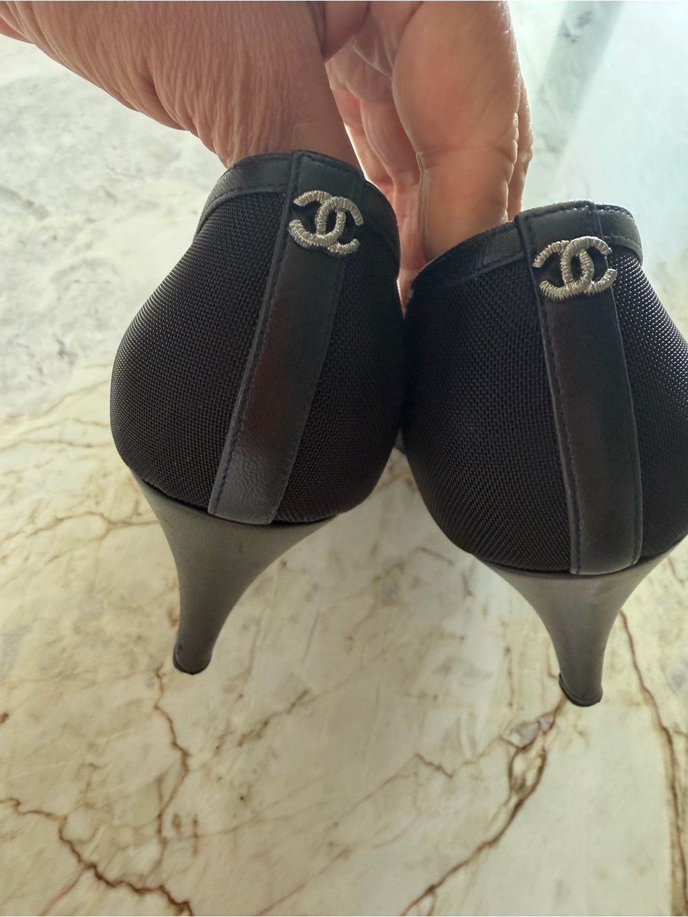 Chanel Black Pointed Toe Women's Pumps - Picture 4 of 7